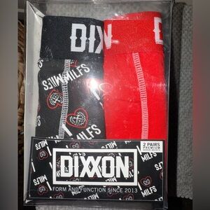 DIXXON New‎ Black and Red Milf Boxer Briefs Set size Large